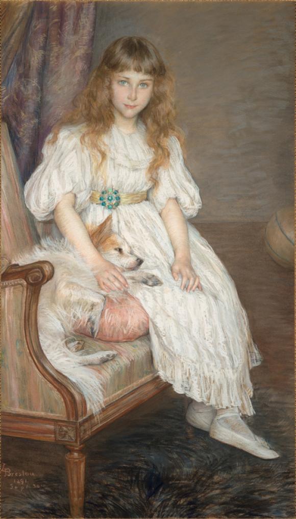 Louise Catherine Breslau, Portrait de Mademoiselle Adeline Poznanska enfant, 189